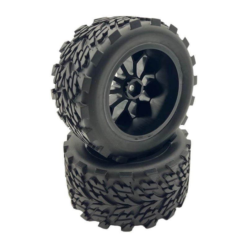ZRRC 12mm Hex RC Wheels and Tires 1/10 Scale RC Truck Tires and Wheels for Traxxas Rustler Stampede 2wd 4x4 vxl Hoss E-Revo Redcat Volcano EPX RIAARIO AMORIL Tires and Wheels Preglued 4PCS - Image 5